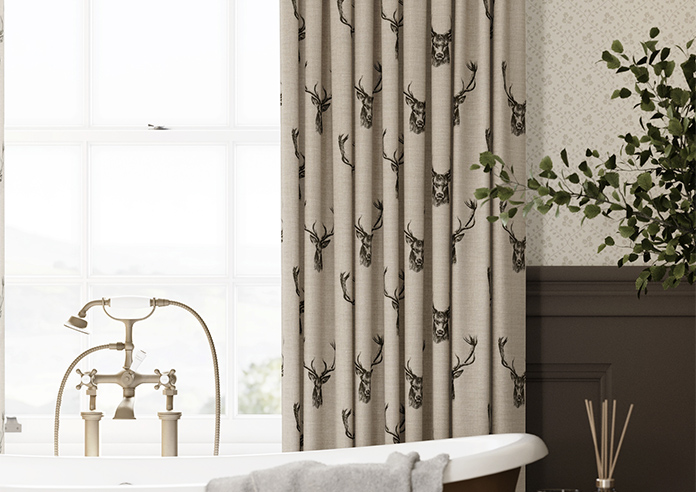 Stags, Charcoal - Made to Measure Curtains - Image 5